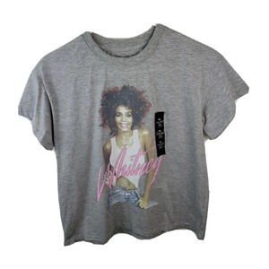 NWT Official Whitney Houston Classic 80s Grey YouthTshirt Reprint Size 14/16